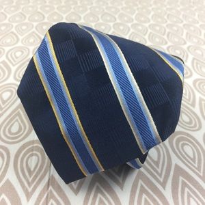 Robert Talbott Men's Blue Gold Silk Tie 3"X60" T18